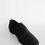 Load image into Gallery viewer, Scarpa mocassino da uomo 800 HW Wish Dance Shop in Jannot nero brillantinato con dettagli argentati, elegante e lucida.
