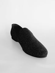 Carica immagine nella Galleria, 800 HW - Mocassino Da Uomo in Jannot Nero Brillantinato Argento Wish Dance Shop