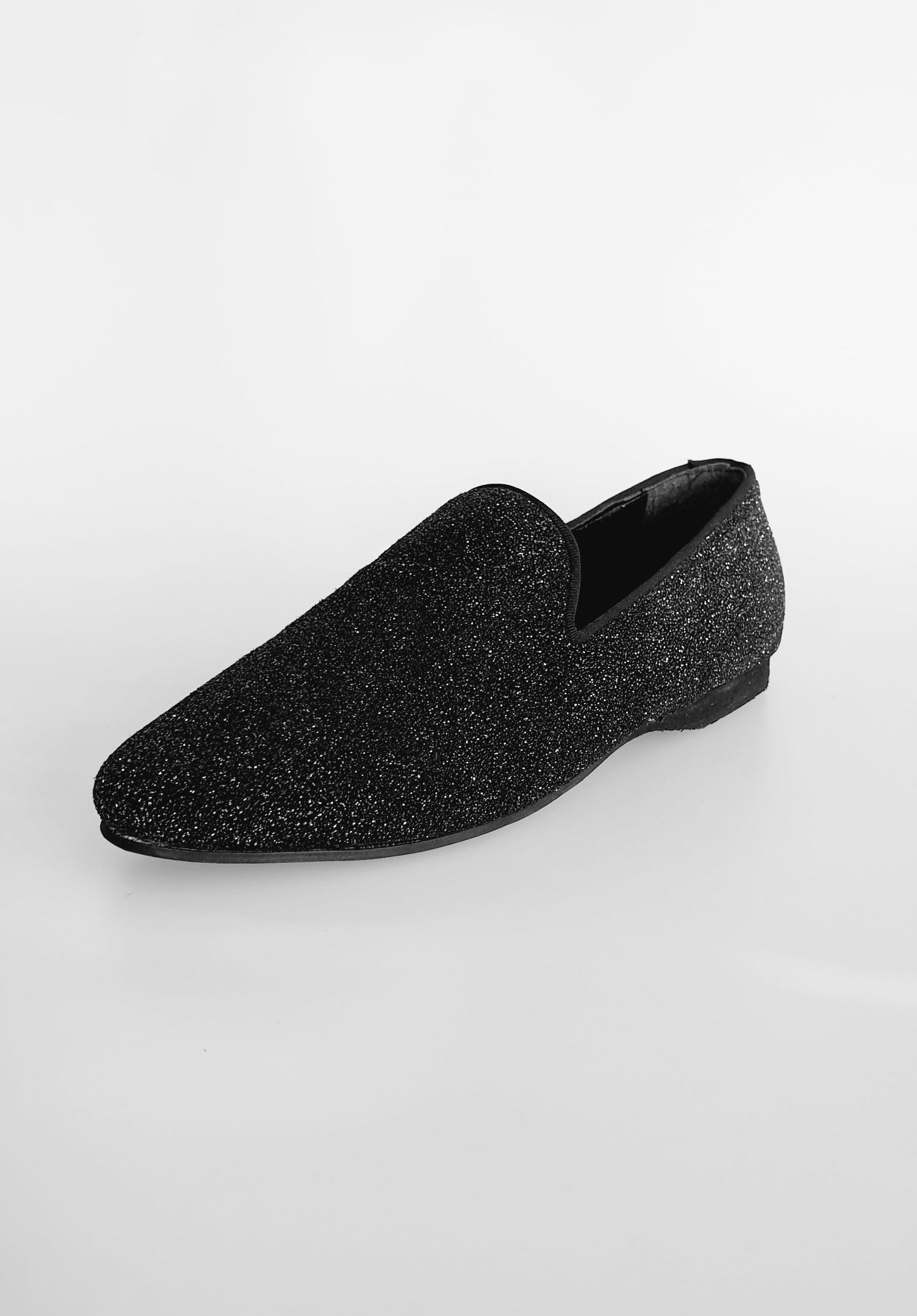 Scarpa mocassino uomo 800 HW Wish Dance Shop in jannot nero brillantinato con dettagli argento, elegante e lucido.