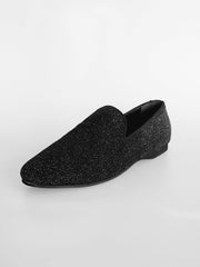 Carica immagine nella Galleria, 800 HW - Mocassino Da Uomo in Jannot Nero Brillantinato Argento Wish Dance Shop