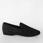 Load image into Gallery viewer, Scarpa mocassino da uomo 800 HW Wish Dance Shop in Jannot nero brillantato con dettagli argentati, elegante e lucido.
