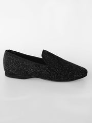 Carica immagine nella Galleria, 800 HW - Mocassino Da Uomo in Jannot Nero Brillantinato Argento Wish Dance Shop