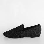 Load image into Gallery viewer, Scarpa mocassino da uomo Wish Dance Shop 800 HW in Jannot nero brillantinato con dettagli argentati, elegante e lucido.
