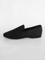 Carica immagine nella Galleria, 800 HW - Mocassino Da Uomo in Jannot Nero Brillantinato Argento Wish Dance Shop