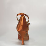 Load image into Gallery viewer, 304H - Bronze Satin Shoe with Spool Heel
