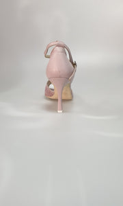 32QB - Sandal with Straps in Pink Fish Pink Leather