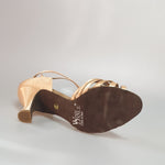 Load image into Gallery viewer, Ely QB (32QB N) - Scarpa Da ballo Basica da Donna in Raso Seta Carne Cinturino doppio alla caviglia tacco a Rocchetto
