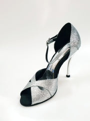Load image into Gallery viewer, Ely (620) - Woman&#39;s Shoe in Silver Glitter
