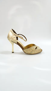Ely (620) - Woman's Shoe in Excelsior Gold and Gold Laminate