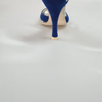 Load image into Gallery viewer, OndaVB - Scarpa da Donna in Camoscio Blu Royal e Pelle Argento
