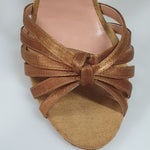 Load image into Gallery viewer, 28QB V - Shoe with Knot in Bronze Satin
