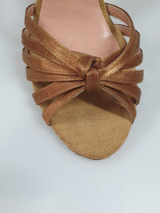 Carica immagine nella Galleria, 28QB V - Scarpa con Nodino in Raso Bronzo
