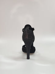 Load image into Gallery viewer, Onda QA (B) - Scarpa in Camoscio e Glitter Nero
