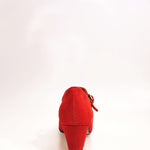 Load image into Gallery viewer, Carmen (B) - Flamenco Decoltè Shoe in Red Suede with Hand Stuffed Nails
