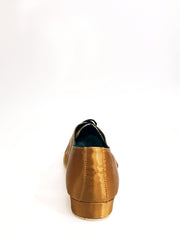 Load image into Gallery viewer, Marcy (PJ) - Stringata Mod. Derby Scarpa in Raso Seta Bronzo Forma Tonda
