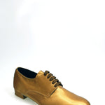 Load image into Gallery viewer, Marcy (PJ) - Stringata Mod. Derby Scarpa in Raso Seta Bronzo Forma Tonda
