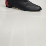 Load image into Gallery viewer, Roly - 06 Pelle Nera tallone Pelle Rossa Elastico Nero
