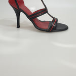 Load image into Gallery viewer, 3141 TPDA - Black Leather Shoe Red inlays
