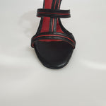 Load image into Gallery viewer, 3141 TPDA - Black Leather Shoe Red inlays

