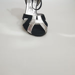 Load image into Gallery viewer, 2750 (TPDA) - Black Suede and Silver Leather Shoe
