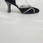 Load image into Gallery viewer, 3266 (TPDA) - Semi-closed shoe in Black Boreal Silver Suede
