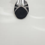 Load image into Gallery viewer, 3266 (TPDA) - Semi-closed shoe in Black Boreal Silver Suede
