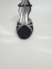 Load image into Gallery viewer, 3266 (TPDA) - Semi-closed shoe in Black Boreal Silver Suede
