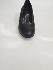 Load image into Gallery viewer, 207V - Curled Decoltè Shoe from Standard Black Leather
