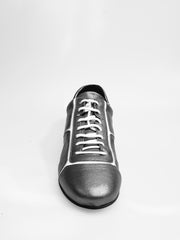 Carica immagine nella Galleria, Daniel ? (Movida by WISH DANCE) (115) - Sneaker in Pelle Satinato Melissa Acciaio CDF Inserti vernice Bianca
