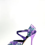 Load image into Gallery viewer, Leonor (676Y) - Woman&#39;s Shoe in Caracas Lilac Flowered Silk Satin
