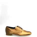 Load image into Gallery viewer, Marcy (PJ) - Stringata Mod. Derby Scarpa in Raso Seta Bronzo Forma Tonda
