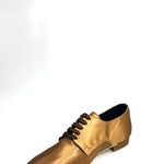 Load image into Gallery viewer, Marcy (PJ) - Stringata Mod. Derby Scarpa in Raso Seta Bronzo Forma Tonda
