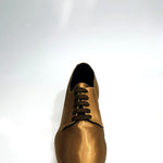 Load image into Gallery viewer, Marcy (PJ) - Stringata Mod. Derby Scarpa in Raso Seta Bronzo Forma Tonda
