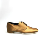Load image into Gallery viewer, Marcy (PJ) - Stringata Mod. Derby Scarpa in Raso Seta Bronzo Forma Tonda
