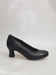 Load image into Gallery viewer, 207V - Curled Decoltè Shoe from Standard Black Leather

