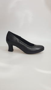 207V - Curled Decoltè Shoe from Standard Black Leather