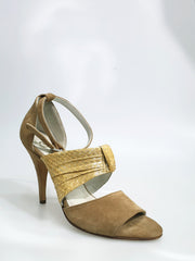 Load image into Gallery viewer, Alena - TNG 05 Hazelnut Suede Python Silk Gold
