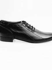 Load image into Gallery viewer, Bogart (006V) - Men&#39;s Laced Shoe Oxford Mod. Closure in Black Leather Under-Laces Black Patent Black Patent
