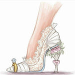 Load image into Gallery viewer, Diamond (LP5) - Black Satin Dance Shoe With Swarovski Wide Stiletto Heel and Flex Plateau
