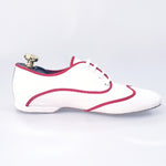 Load image into Gallery viewer, Billie Caribe - Jazz Plus Shoe in White Leather Red Profile
