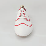 Load image into Gallery viewer, Billie Caribe - Jazz Plus Shoe in White Leather Red Profile
