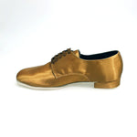 Load image into Gallery viewer, Marcy (PJ) - Stringata Mod. Derby Scarpa in Raso Seta Bronzo Forma Tonda
