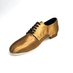 Load image into Gallery viewer, Marcy (PJ) - Stringata Mod. Derby Scarpa in Raso Seta Bronzo Forma Tonda

