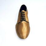 Load image into Gallery viewer, Marcy (PJ) - Stringata Mod. Derby Scarpa in Raso Seta Bronzo Forma Tonda
