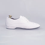Load image into Gallery viewer, Billie Pearl White - Jazz Plus Shoe in White Leather White Profile
