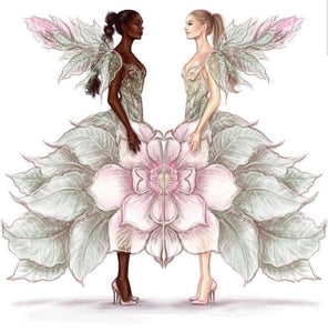 Lilith Fleur (460) - Sandalo da Donna in Pelle Nera con Tomaia Anteriore in Stile Fleur Oro con Elastici Neri e Tacco Slim Oro