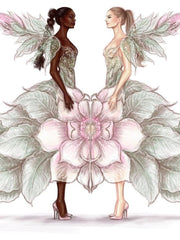 Carica immagine nella Galleria, Lilith Fleur (460) - Sandalo da Donna in Pelle Nera con Tomaia Anteriore in Stile Fleur Fucsia con Elastici Neri e Tacco Slim Oro o rivestito pelle nera
