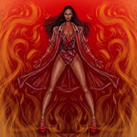 Load image into Gallery viewer, Diabla Roja (460PW) - Red Leather Sandal with Red Elastics and Stiletto Heel Covered in Real Red Leather
