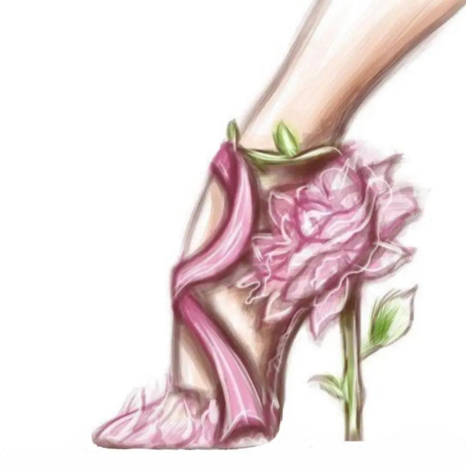 Sandalo donna Lilith Fleur in camoscio rosso con tomaia in Fleur oro e tacco slim, scarpa Wish Dance Shop.