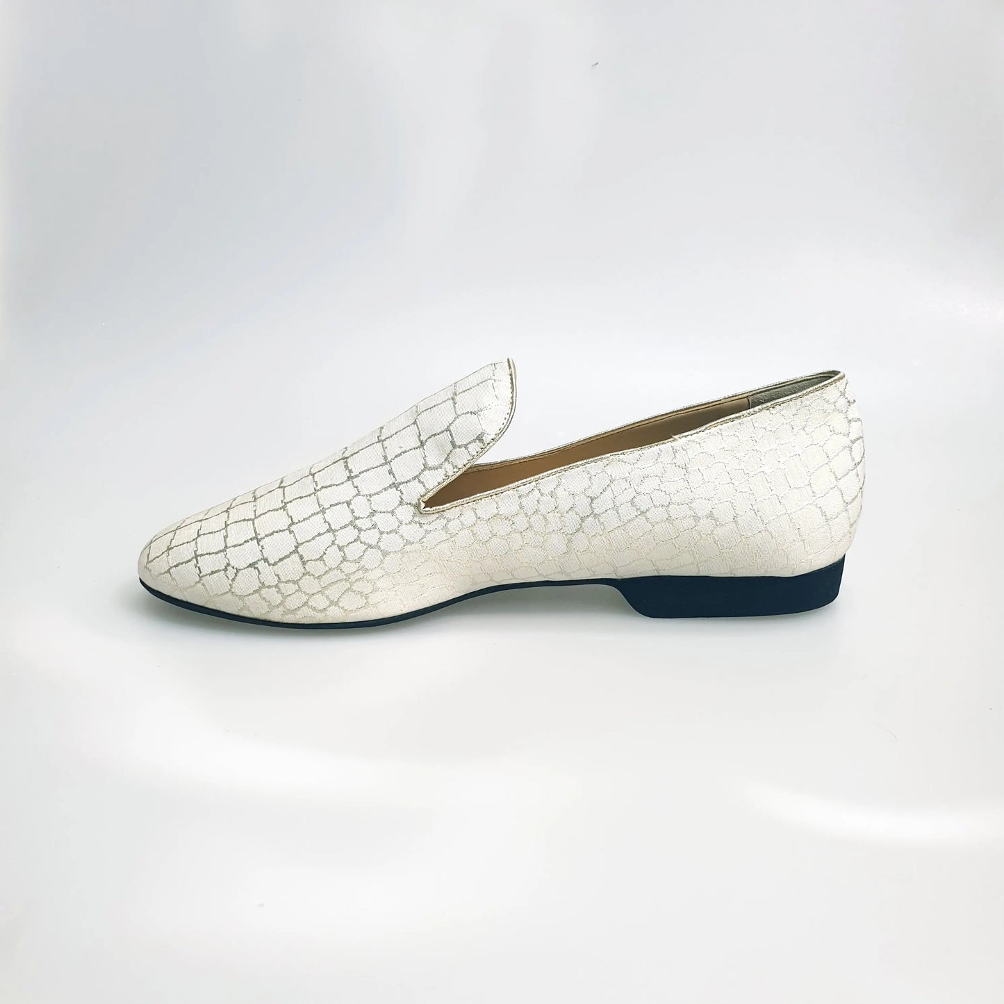 Mocassino uomo Serse (800) Wish Dance Shop in tessuto lavorato color sunset beige, scarpa elegante e comoda.